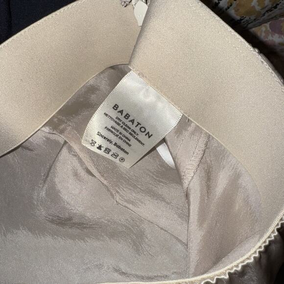 Aritzia Babaton Women’s Midi Satin Slip Skirt Slit Size 2 Denude - Picture 5 of 6